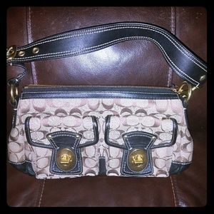 Coach signature legacy double pocket purse
